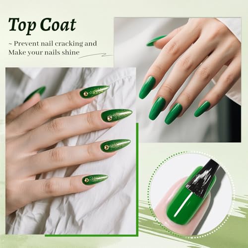 JODSONE Nail Gel Set - 3Pcs 10ml Top Coat, Base Coat & Builder Gel