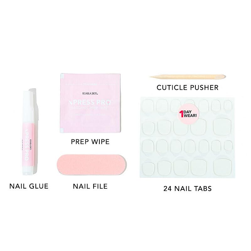Kiara Sky Blackout Coffin Press-On Nails - Instant Acrylic Medium Length