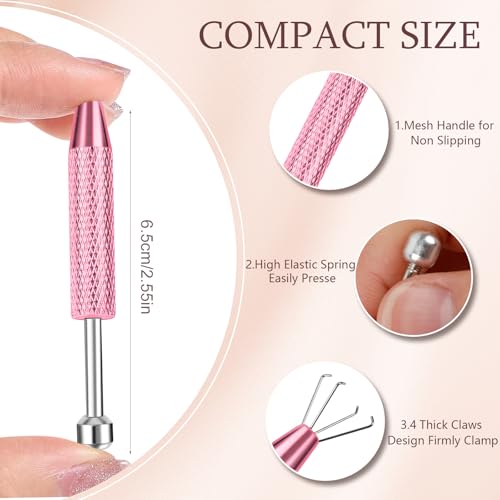 2Pcs Stainless Steel Piercing Ball Grabber Tool for Earrings