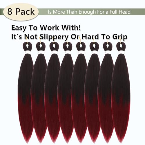 TBUG 30 Inch Pre Stretched Braiding Hair - 8 Packs Natural Yaki Texture