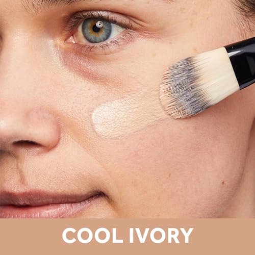 No7 Lift & Luminate Serum Foundation Cool Ivory 1 Fl Oz | Brightening SPF 15 Makeup