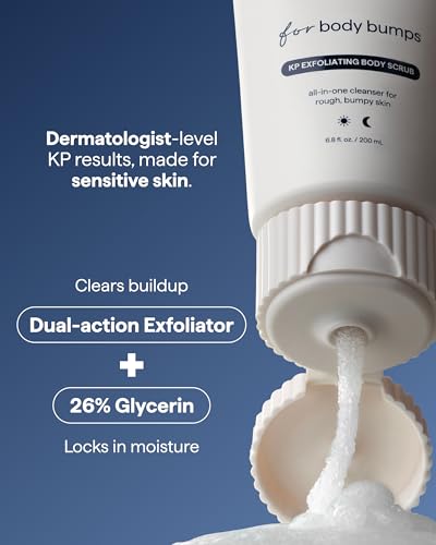 KP Exfoliating Body Scrub with Fine Sugar - Keratosis Pilaris Treatment, 6.8 fl oz