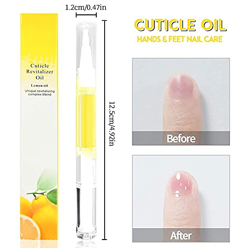 Visen 10Pcs Nail Cuticle Oil Pen Set with 15 Fruity Scents for Nail Care
