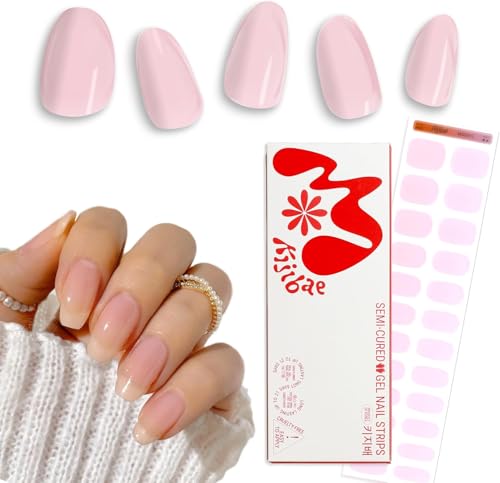Kijibae High Maintenance Semi-Cured Gel Nail Strips - Ballet Pink, Long-Lasting