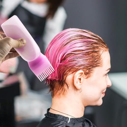BEABOY Root Comb Applicator Bottle 6 oz 2 Pack - Pink, Hair Dye/Oil Applicator