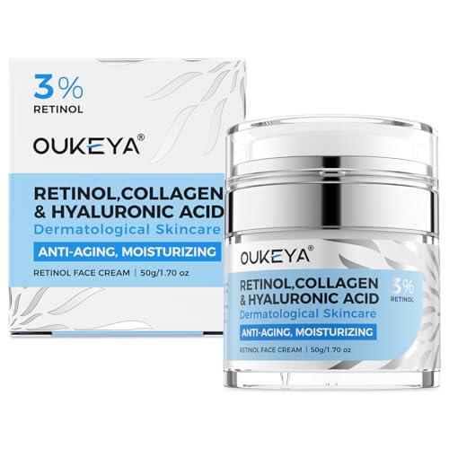 OUKEYA 3% Retinol Cream for Face and Neck - Anti-Aging Moisturizer