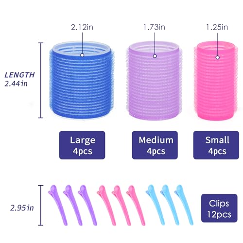 ARTIRNANOG Self Grip Hair Rollers Set - 21 PCS for All Hair Types