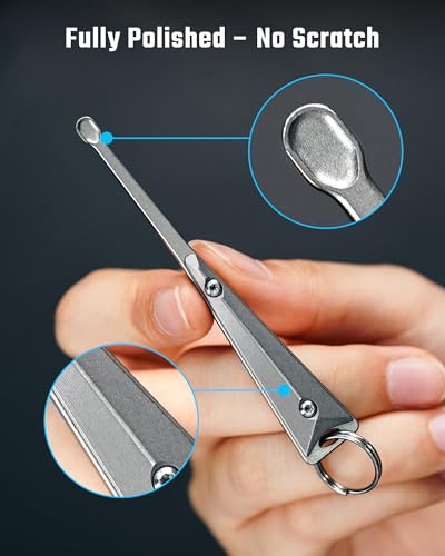 MecArmy EI2 Titanium G10 Earwax Removal Keychain EDC Ear Pick