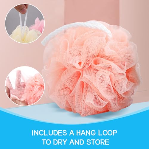 Borsicge Loofah Sponge Bath Ball - Soft Exfoliating Shower Scrubber