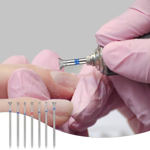 7-Piece Diamond Nail Drill Bit Set for Professional Manicure