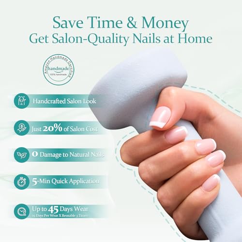 MOKAYIMO French Lady-S Handmade Press On Nails Kit - 45 Days Wear