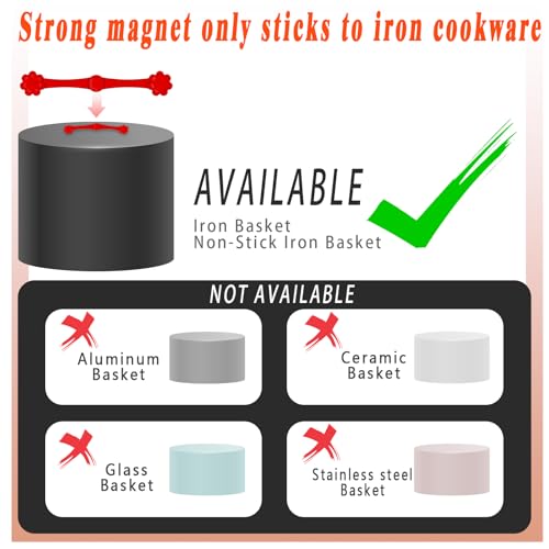 Air Fryer Magnetic Buckles for Parchment Paper - 12 Pack Silicone Liners