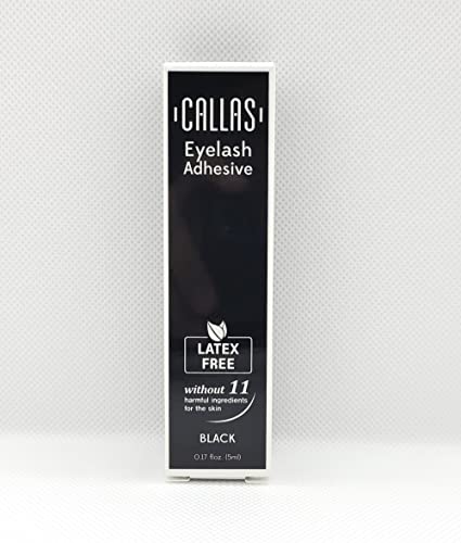 Callas Waterproof Latex-Free Eyelash Adhesive, Black, 0.17oz/5ml