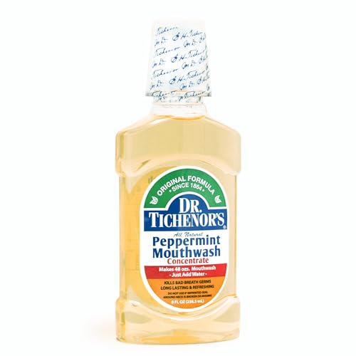 Dr. Tichenor's Peppermint Mouthwash Concentrate 8 Fl Oz (Pack of 3)