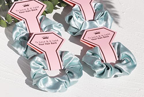 EOLUCC Green Hair Scrunchies 10 Pack for Bridesmaids Bridal Bachelorette Gifts