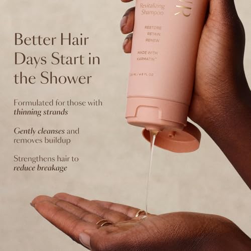 VEGAMOUR GRO Revitalizing Shampoo, Support Thicker, Fuller Looking Hair, Shampoo Formulated Without Sulfates for Thinning Hair with Vegan Keratin, Natural Citrus Scent