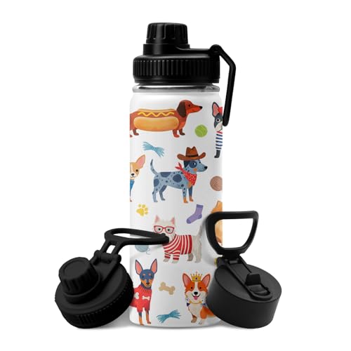 WWHSAI 18oz Insulated Tumbler for Dog Lovers - Cute Dog Design