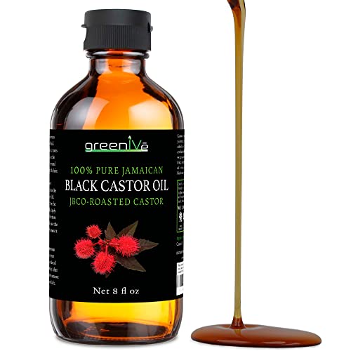 GreenIVe Jamaican Black Castor Oil 1 Fl Oz Pure Hair & Skin Treatment