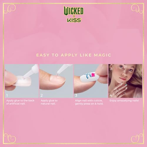KISS Ozdust Press On Nails - Light Purple Short Oval Fake Nails Kit with Glue & Tools