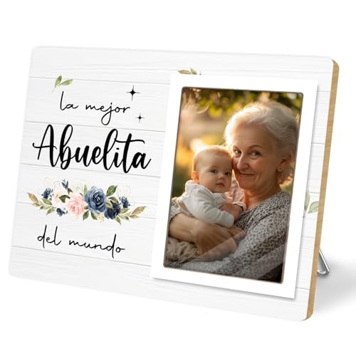 Wooden Abuelita Photo Frame for Grandmother - 4x6 Inches