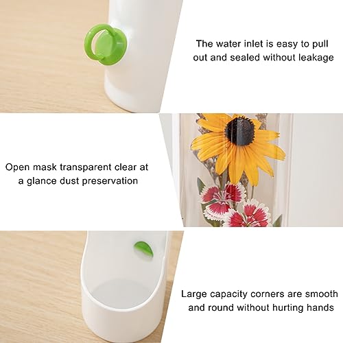 Herb Saver for Refrigerator - 2 Pack Upright Herb Keeper with Water Base