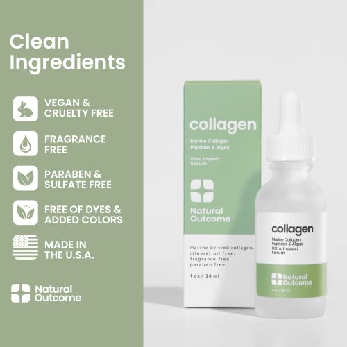 Natural Outcome Collagen Peptide Face Serum - Firming & Anti-Aging 1 oz