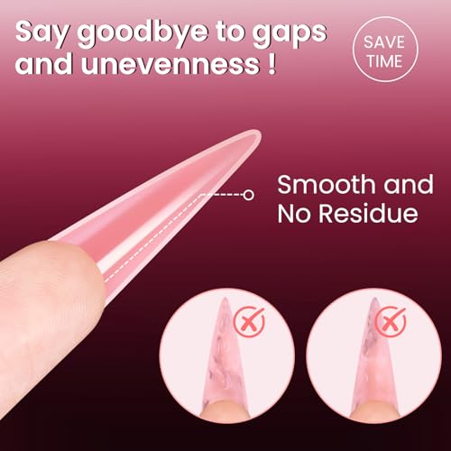 C12rtive Sandwich Nails Dual Forms 280Pcs Nail Extension Molds #48 for DIY & Professional Use