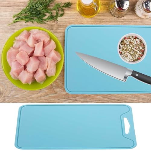 BPA-Free Silicone Cutting Board - Non-Slip Chopping Mat (Blue)