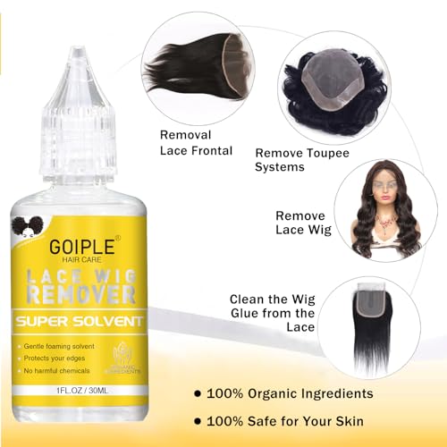 Goiple Waterproof Lace Front Wig Glue Kit with Hair Wax Stick & Tools - Flower Scent 6PCS