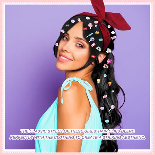 31 Pcs Halloween Candy Hair Clips & Wire Headband Set for Kids