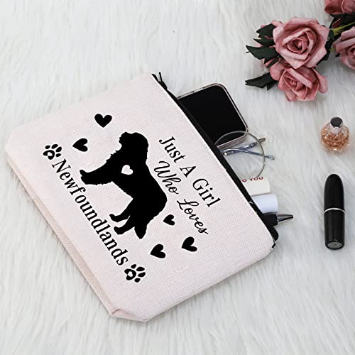 Newfoundland Lover Makeup Bag - Dog Owner Travel Cosmetic Pouch