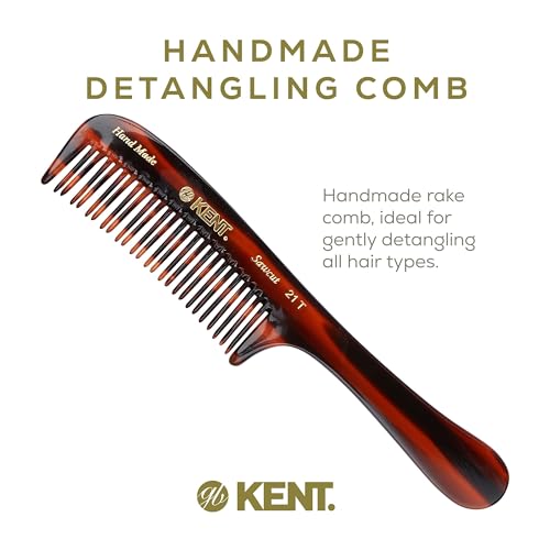 Kent 21T Large Wide Tooth Detangling Comb for Curly and Thick Hair