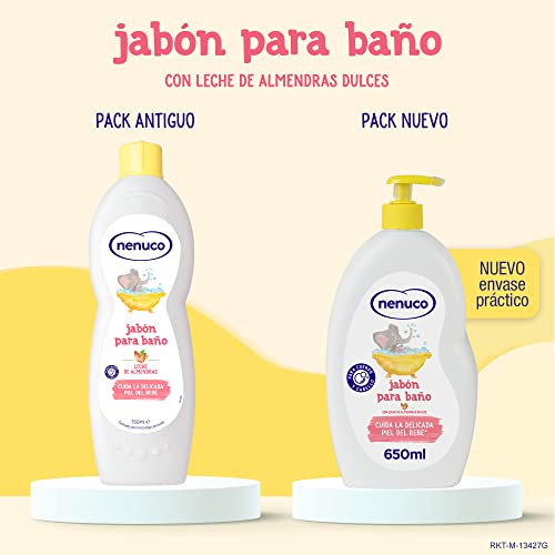 TJTFJS Nenuco Jabón para Baño, con Leche de Almendras Dulces, Cuerpo
