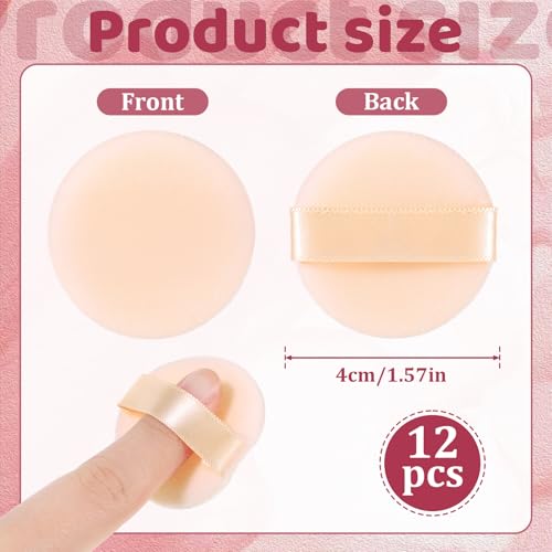 12 PCS Mini Makeup Puffs - Soft Microfiber Powder Applicators