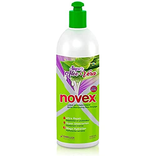 Novex Super Aloe Vera Leave-In Conditioner 17.6 Oz Bottle - Hydrating Hair Care