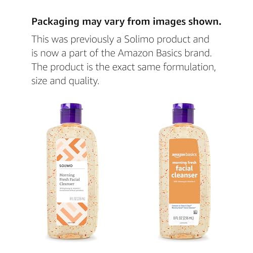 Amazon Basics Morning Fresh Facial Cleanser 8 oz (3-Pack) with Ginseng & Vitamin C