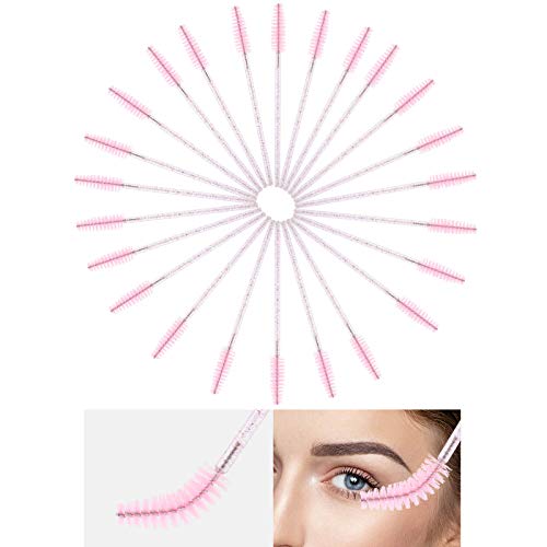 Tbestmax 200 Disposable Mascara Wands & Lip Applicators - Pink