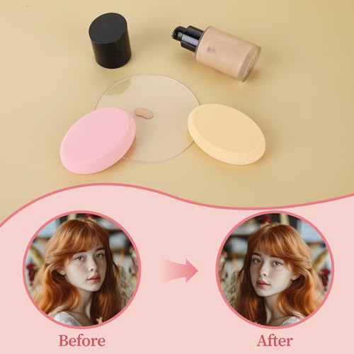 Sliverdew 2 Pack Oval Makeup Sponges for Foundation & Blush