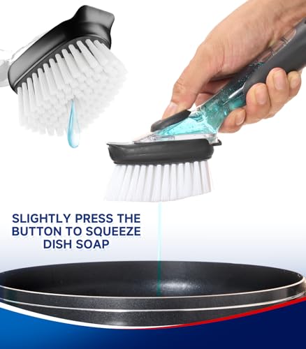 Black Replacement Dish Brush Head for OXO Soap Dispensing Scrubber 4 Pack