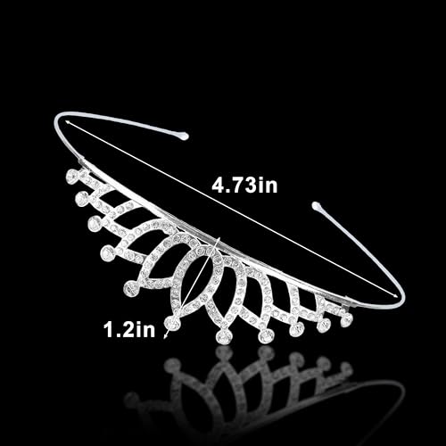 GLITZJOY 10-Piece Sparkly Rhinestone Princess Tiara Headband Set for Women & Girls