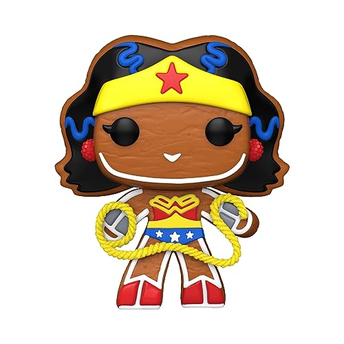 Funko Pop! DC Holiday Wonder Woman Gingerbread Figurine - 3.75" Collectible Vinyl for Display