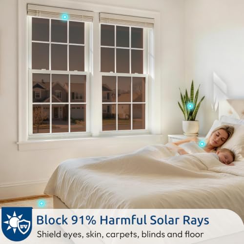 rabbitgoo One Way Window Privacy Film, 17.5" x 78.7" - Heat & UV Blocking