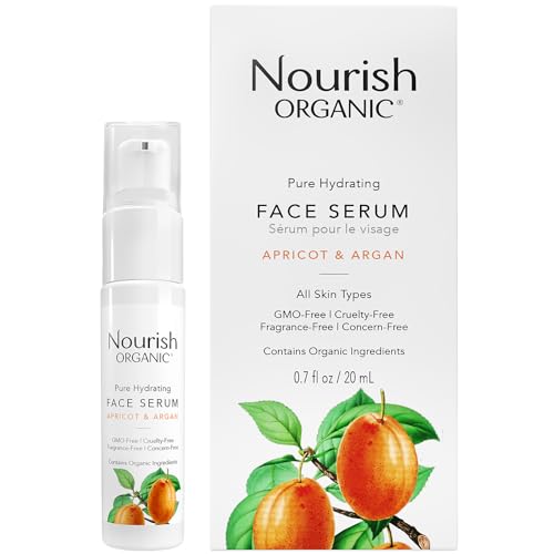 Nourish Organic Face Serum with Vitamin C & A – 0.7 Fl Oz