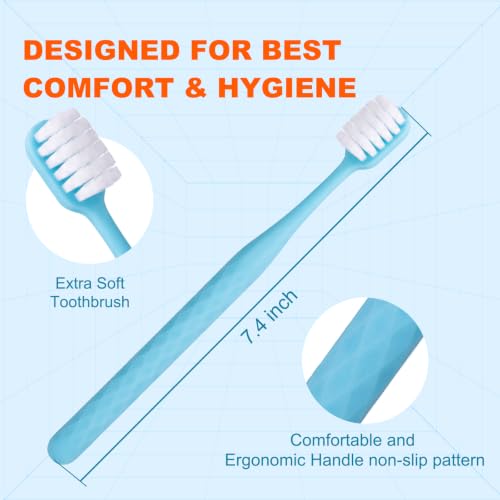 Navona 6 Pack Soft Bristle Toothbrushes for Sensitive Teeth
