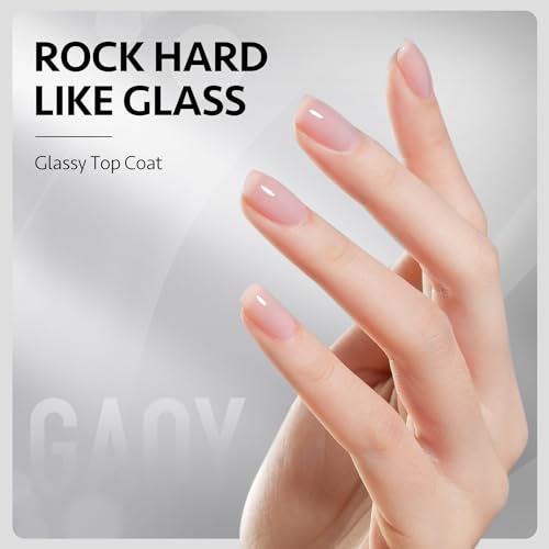 GAOY 16ml Gel Top Coat, Builder and Base Coat Set, 3 Pcs