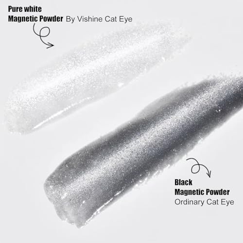 Vishine Cat Eye Gel Nail Polish Silver Glitter Holographic UV Gel 16ml