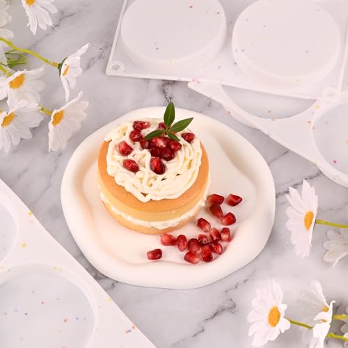 HUAKENER Silicone Muffin Top Pan Set - 3 Pcs Non-Stick Baking Molds