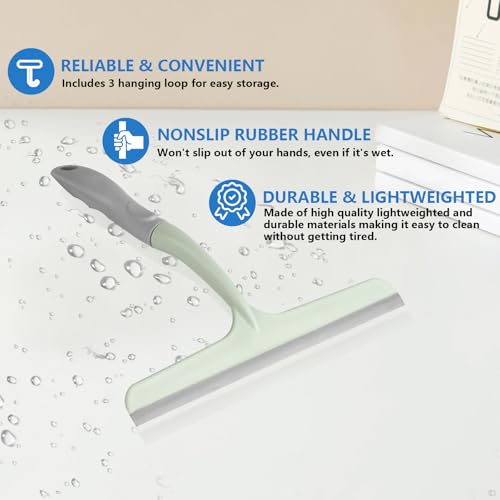 3-Pack Shower Squeegee Set for Glass & Car Windows - Durable & Ergonomic