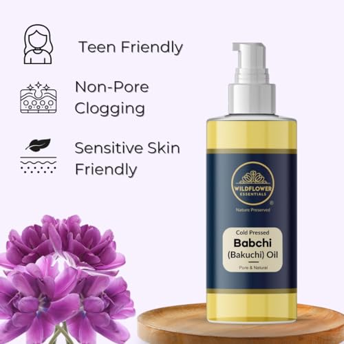 Bakuchi Oil (Babchi) 100% Natural Cold Pressed Carrier Oil 100ml with Pump