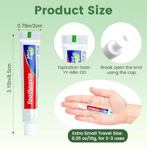 Cydioa 50-Pack Mini Mint Toothpaste 0.35oz - Travel Size